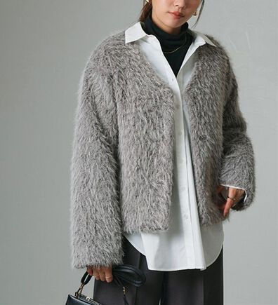 Pierrot（ピエロ）の「シャギーボアショートコート（ショートコート）」