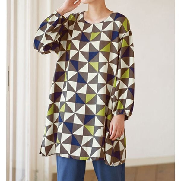 BELLUNA（ベルーナ）の「すぽっと着られる！ゆったりラクチンプリントチュニック（チュニック）」｜詳細画像