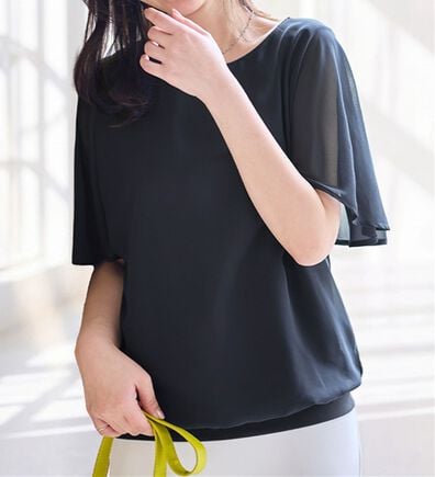 alotta（アロッタ）の「【接触冷感】インナー付きドルマンブラウス（ブラウス）」