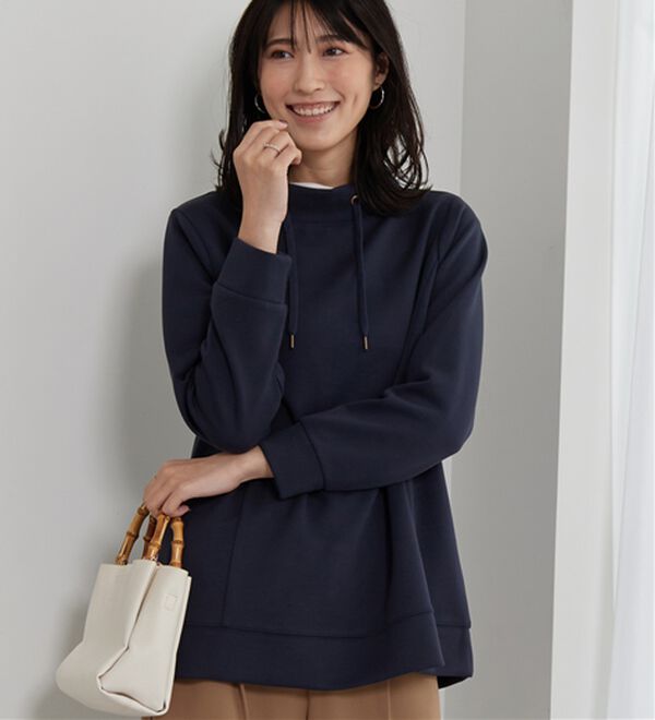 BELLUNA（ベルーナ）の「【新色追加】ワイドネックサイド切替プルオーバー（カットソー）」｜詳細画像