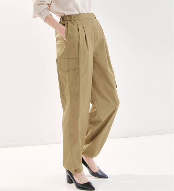 RANAN（ラナン）の「キレイ見えカーゴパンツ（その他パンツ）」｜ベージュ