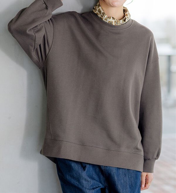 BELLUNA（ベルーナ）の「軽やか綿混！大人サマ見えスウェット（カットソー）」｜詳細画像