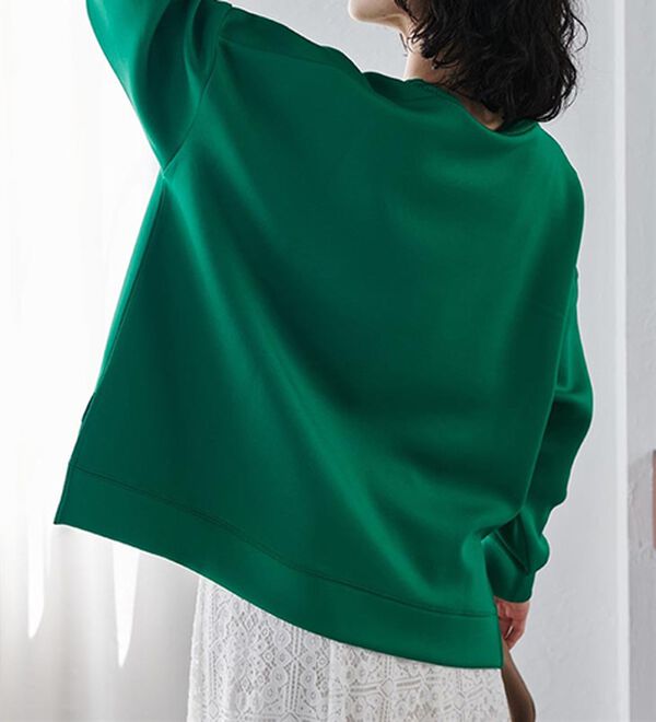 RANAN（ラナン）の「＜ＨＳ＞編立衿ポイントきれいめスウェット（カットソー）」｜詳細画像