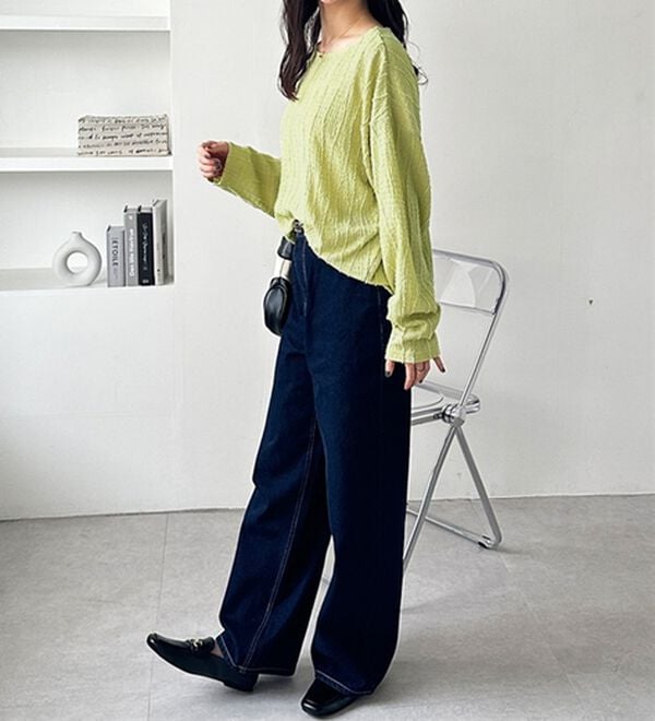 GeeRA（ジーラ）の「シャギージャカードボートネックカットソー（カットソー）」｜詳細画像