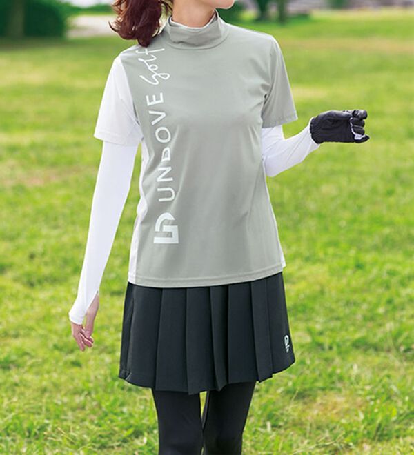 BELLUNA（ベルーナ）の「吸水速乾モックネックプルオーバー【UNDOVE】（カットソー）」｜詳細画像