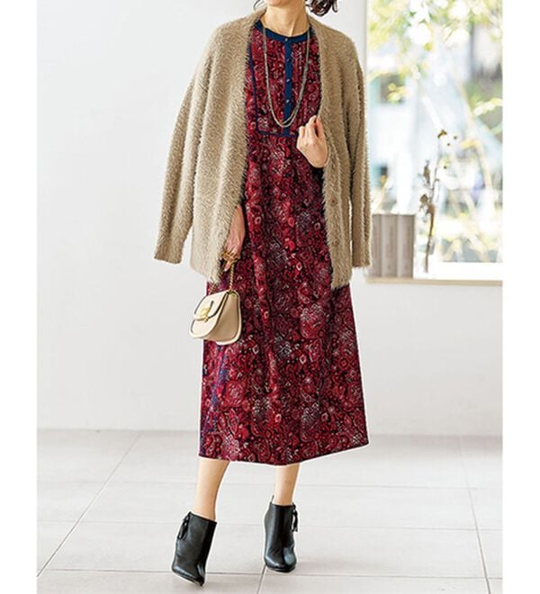 BELLUNA（ベルーナ）の「ふんわりシャギー素材ニットカーディガン（ニットカーディガン）」｜詳細画像