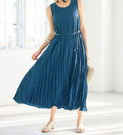 BELLUNA（ベルーナ）の「真夏のおしゃれを楽しむクリンクルプリーツワンピ（その他ワンピース）」