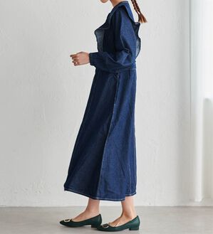 フリル使いデニムワンピース - ベルーナ【公式】