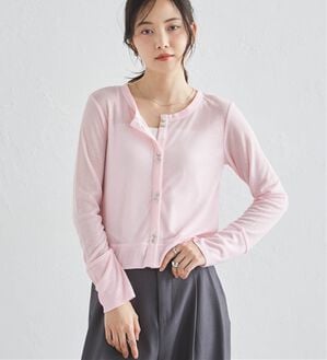 RANAN（ラナン）の「シアーリブカーディガン（その他カーディガン）」｜ピンク