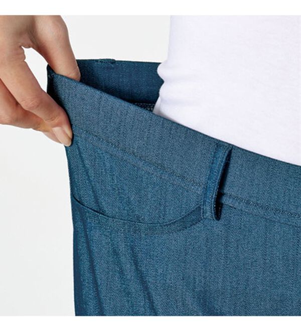 BELLUNA（ベルーナ）の「裏メッシュさらさらストレートパンツ（クロップドパンツ）」｜詳細画像