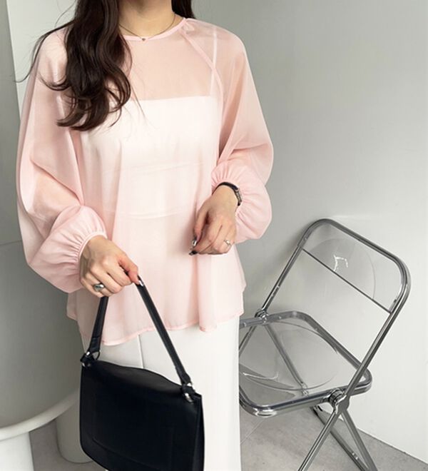 GeeRA（ジーラ）の「バックリボンシアーブラウス（ブラウス）」｜詳細画像