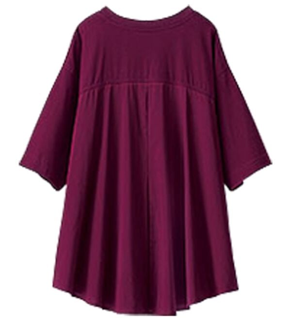 BELLUNA（ベルーナ）の「異素材切替裾ボタンデザインプルオーバー（カットソー）」｜詳細画像