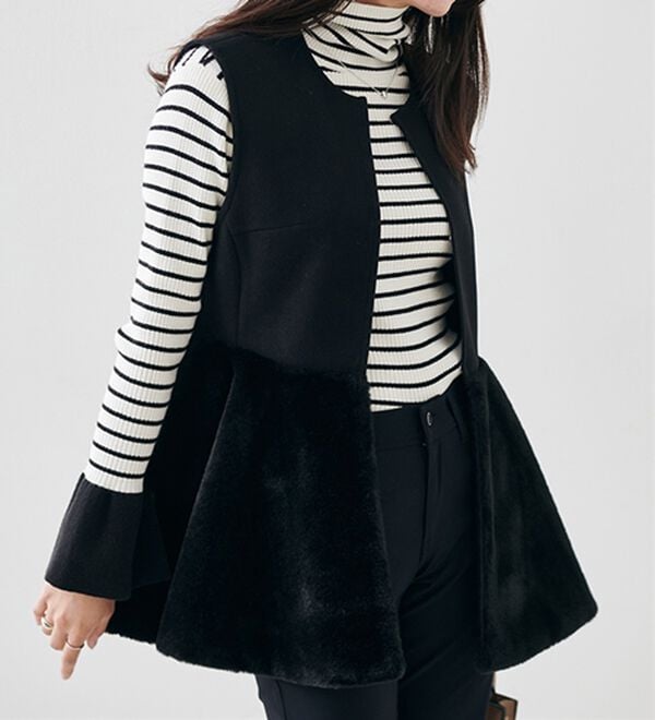 RANAN（ラナン）の「ペプラムファー切替ジレ（ジレ）」｜詳細画像