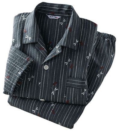 「日本製綿１００％和柄リップルパジャマ（メンズルームウェア）」