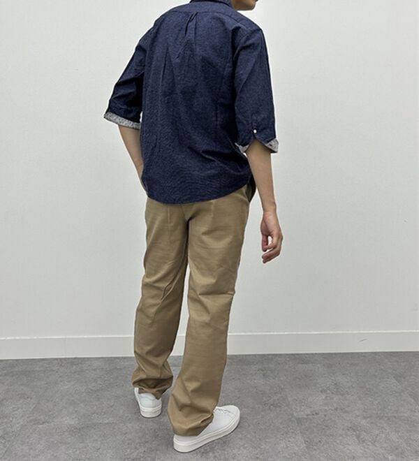 「フレンチリネンブレンドカジュアルシャツ（メンズシャツ）」｜詳細画像