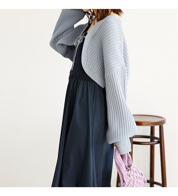 GeeRA（ジーラ）の「ニットボレロ＆ドッキングワンピースセット（ドッキングワンピース）」｜詳細画像