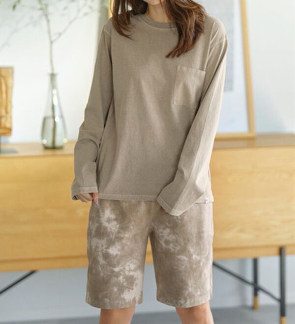 YU'NOW（ユナウ）の「【上下２点セット】ＵＳＡコットンＴシャツ＆パンツセット＜ユニセックス＞（パジャマ・ルームウェア）」｜詳細画像