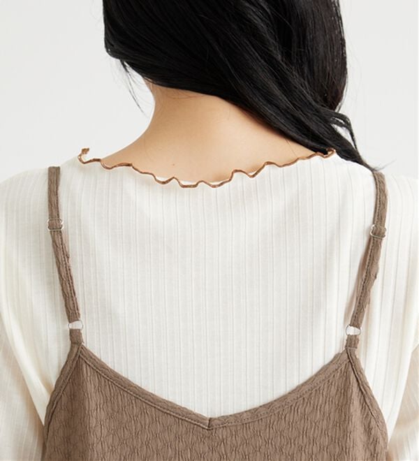 BELLUNA（ベルーナ）の「【2点セット】メローインナー＆キャミワンピースセット（アンサンブル）」｜詳細画像