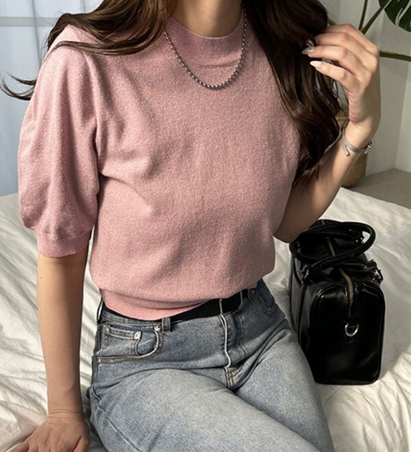 GeeRA（ジーラ）の「ラメパフスリーブニット（ニット・セーター）」｜詳細画像