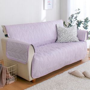 iellio（イエリオ）の「１年中使える！はっ水引っ掛かりにくい抗菌防臭ソファカバー＜２人掛・３人掛・ひっかかりにくい・ずれにくい・洗濯可能＞（ソファーカバー）」｜ラベンダーグレー