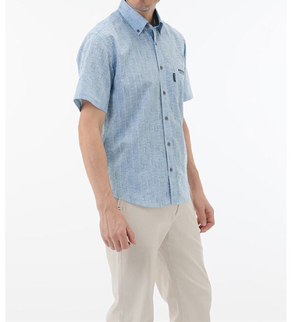 「＜ダンロップ・リファインド＞吸汗速乾絣チェックシャツ（メンズシャツ）」｜詳細画像