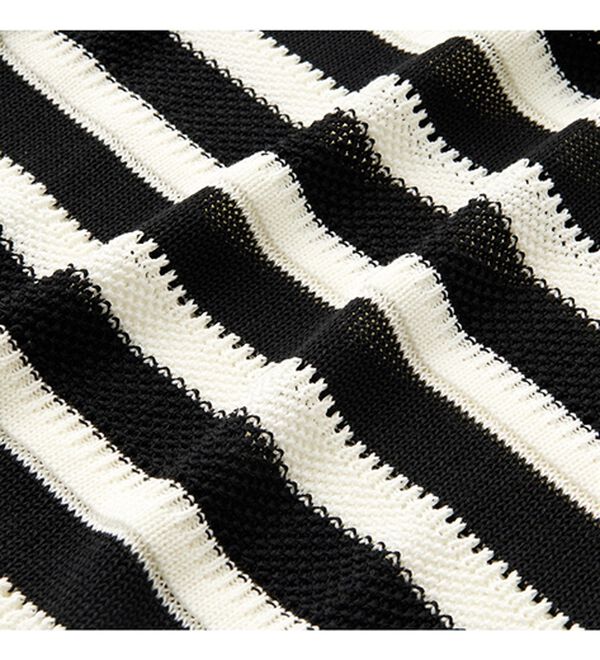 GeeRA（ジーラ）の「透かし編ボーダーサマーニット（ニット・セーター）」｜詳細画像