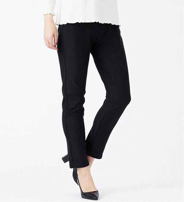 BELLUNA（ベルーナ）の「裏ベロアストレッチ素材レギンスパンツ（フルレングスパンツ）」｜詳細画像