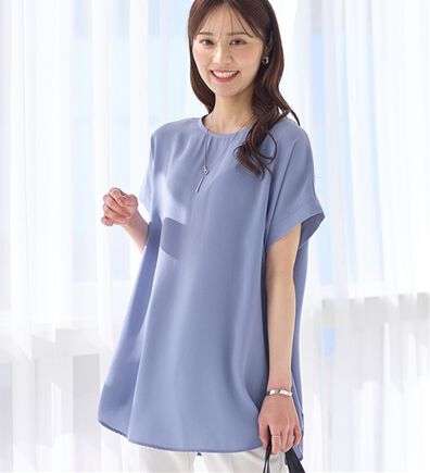 alotta（アロッタ）の「【イージーケア】ドレープＴブラウスチュニック（チュニック）」