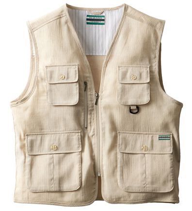 「夏素材の多ポケットベストコレクション（メンズベスト）」