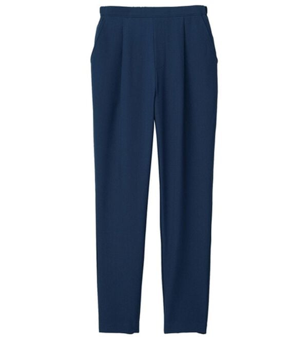 RANAN（ラナン）の「【ひんやり・ＵＶ】機能付麻調美脚タックテーパードパンツ（フルレングスパンツ）」｜詳細画像