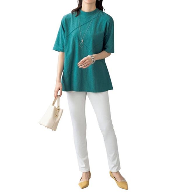 ルフラン（ルフラン）の「ひんやり綿１００％スラブカットソー（カットソー）」｜詳細画像