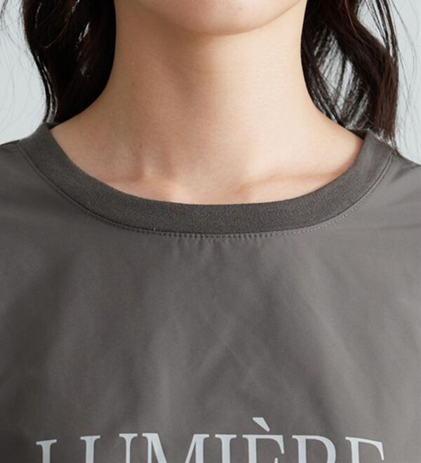 BELLUNA（ベルーナ）の「異素材切替ロゴプリントプルオーバー（カットソー）」｜詳細画像