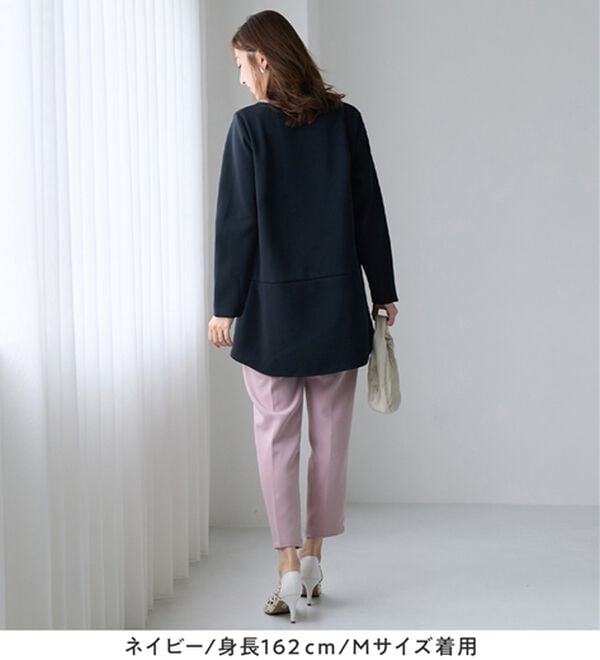 alotta（アロッタ）の「大人上品Ａラインシルエット裏起毛ブラウスチュニック（チュニック）」｜詳細画像