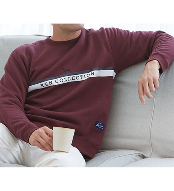 「＜ケン・コレクション＞刺しゅうデザインが魅力の裏ボアトレーナー（メンズトレーナー）」｜詳細画像
