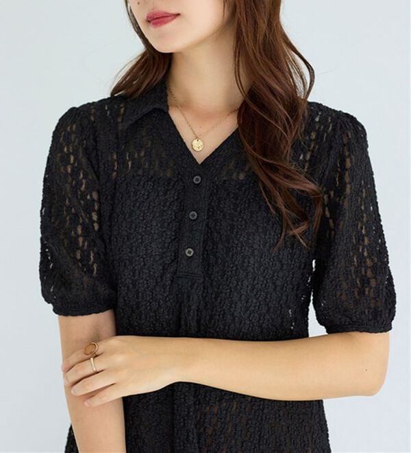 alotta（アロッタ）の「総レーススキッパーポロチュニック（チュニック）」｜詳細画像