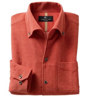「＜コムルヴァン・オム＞メランジコーデュロイ柔らかシャツ（メンズシャツ）」｜オレンジ