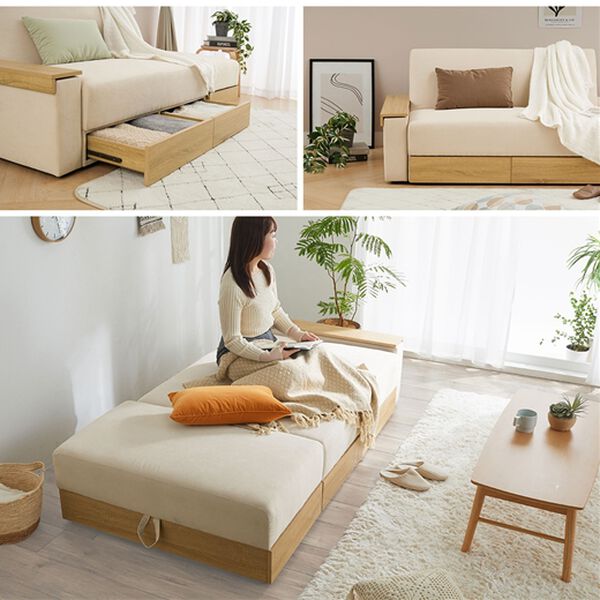 iellio（イエリオ）の「収納付ソファベッド　Ｅｕｎａ（ソファ）」｜詳細画像