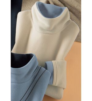 LAVIENNE（ラヴィエンヌ）の「おしゃれな配色あったか裏起毛プルオーバー（カットソー）」｜トープ