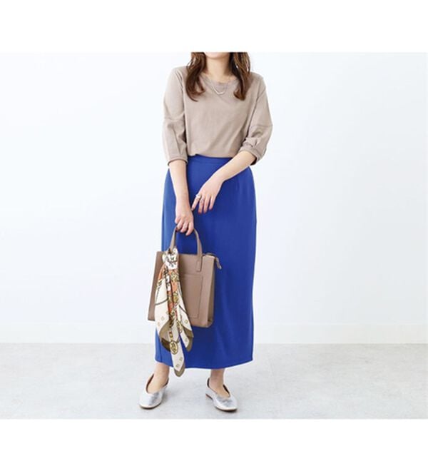 BELLUNA（ベルーナ）の「スリットデザインふんわり袖チュニック（チュニック）」｜詳細画像