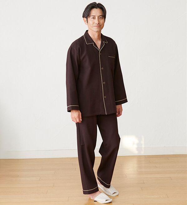 「＜ＧＯＯＤ　ＳＬＥＥＰ（Ｒ）＞綿１００％快眠設計ワッフルパジャマ（メンズルームウェア）」｜詳細画像