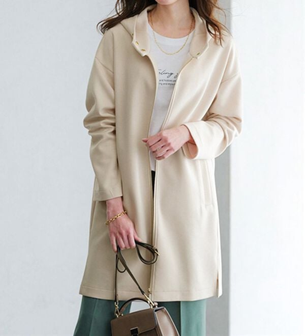 BELLUNA（ベルーナ）の「衿デザインロング丈パーカー（パーカー）」｜詳細画像