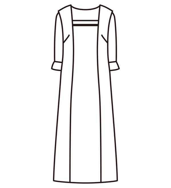 BELLUNA（ベルーナ）の「洗えるストレッチ！ロングジャケットワンピースアンサンブル（ブラックフォーマル（喪服・礼服））」｜詳細画像