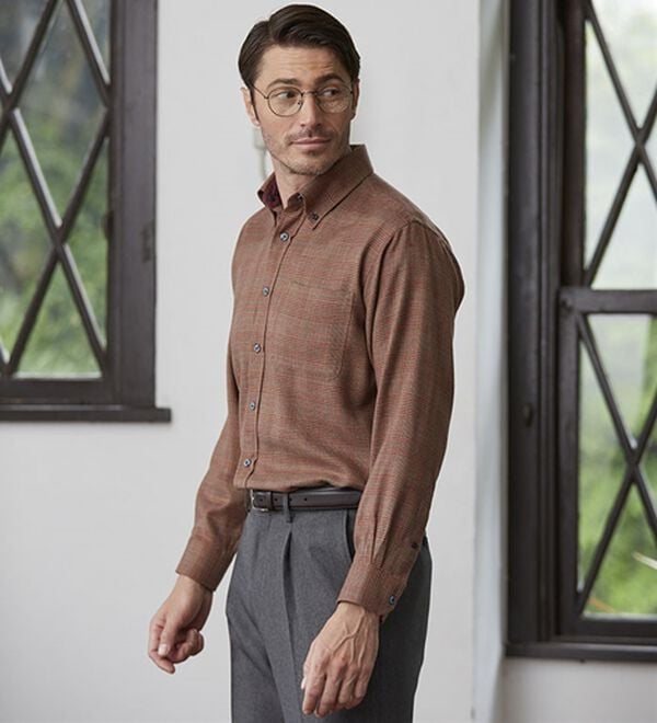 「着脱簡単！洗えるウールブレンドシャツ（メンズシャツ）」｜詳細画像