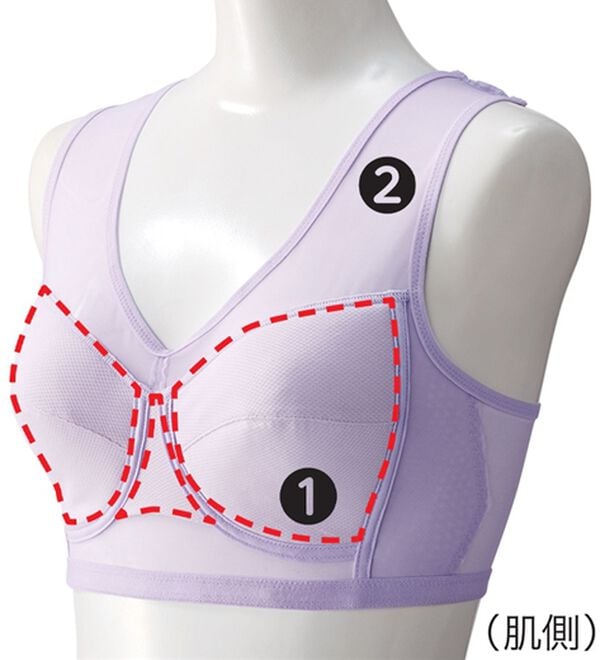 LAVIENNE（ラヴィエンヌ）の「【３色組】ふわっと軽くてムレない！美姿勢ブラ（ブラジャー）」｜詳細画像