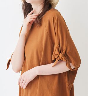 Viola e Viola（ヴィオラ エ ヴィオラ）の「ひんやり冷感袖リボントップス（カットソー）」｜詳細画像