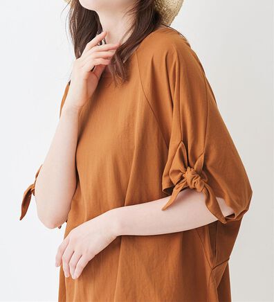 Viola e Viola（ヴィオラ エ ヴィオラ）の「ひんやり冷感袖リボントップス（カットソー）」