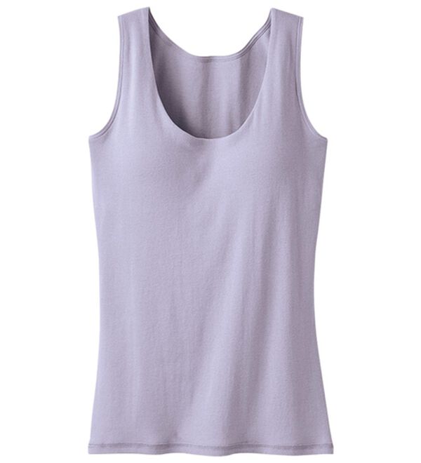 LAVIENNE（ラヴィエンヌ）の「綿１００％お肌に優しいオーガニックコットンブラキャミ（肌着・インナーウェア）」｜詳細画像