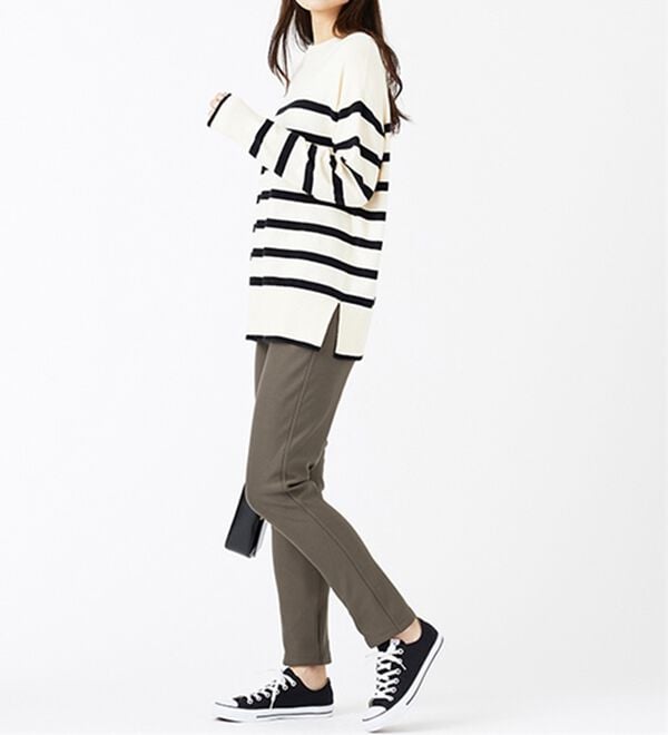 BELLUNA（ベルーナ）の「マシュマロみたいな裏ベロアなめらかストレッチパンツ（フルレングスパンツ）」｜詳細画像