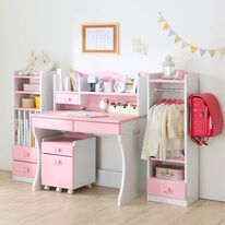 iellio（イエリオ）の「リボンキッズデスクシリーズ＜学習机・ランドセルラック・ハンガー＞（デスク・学習机）」