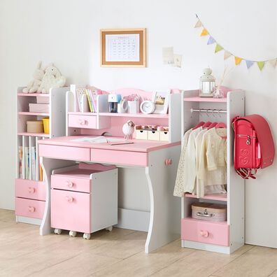 iellio（イエリオ）の「リボンキッズデスクシリーズ＜学習机・ランドセルラック・ハンガー＞（デスク・学習机）」